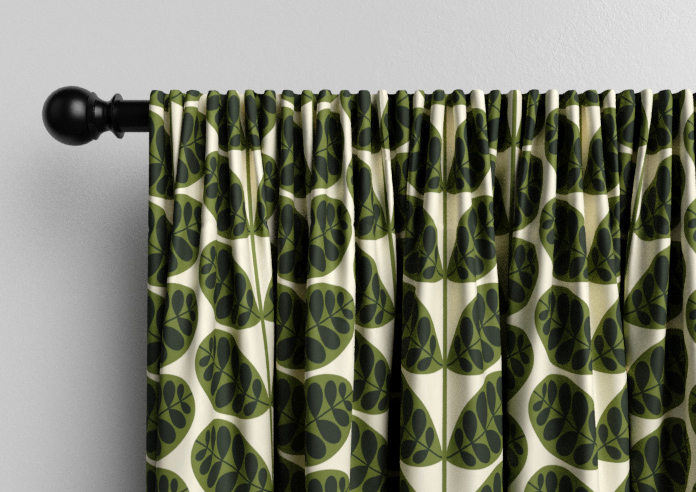 Orla Kiely Botanica Stem, Green - Made to Measure Curtains - Image 9